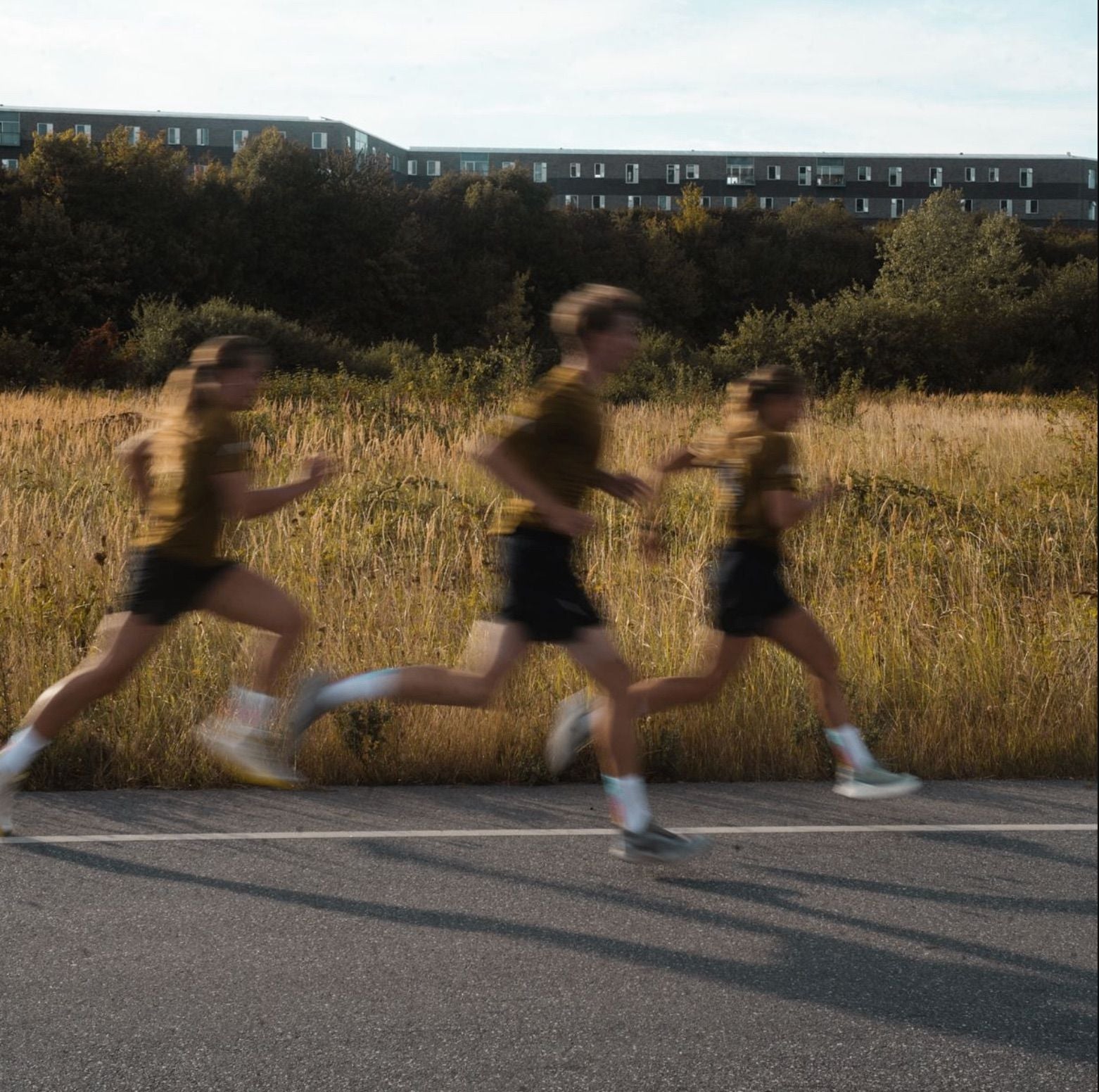 Runners in motion